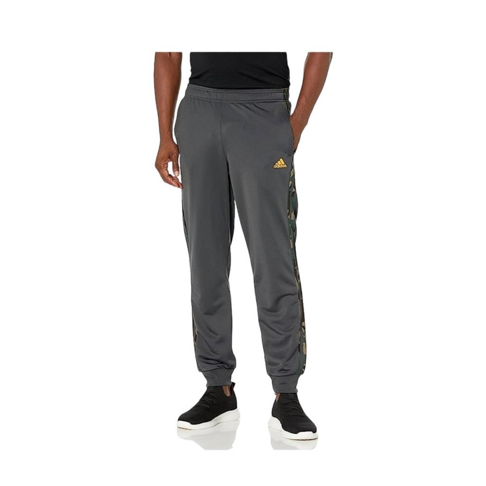 adidas Men's Essentials Warm-Up Tapered 3-Stripes Camo Track Pants‎ Size Small